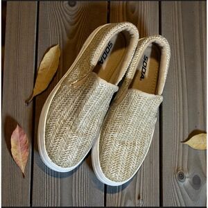 Soda Women Straw Weave Slip On Platform Sneakers Size‎ 7